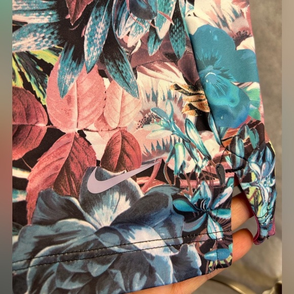 Nike Dri Fit Blue Pink floral Sleeveless Polo golf Tank Top Sz-L. H18 - Picture 5 of 10